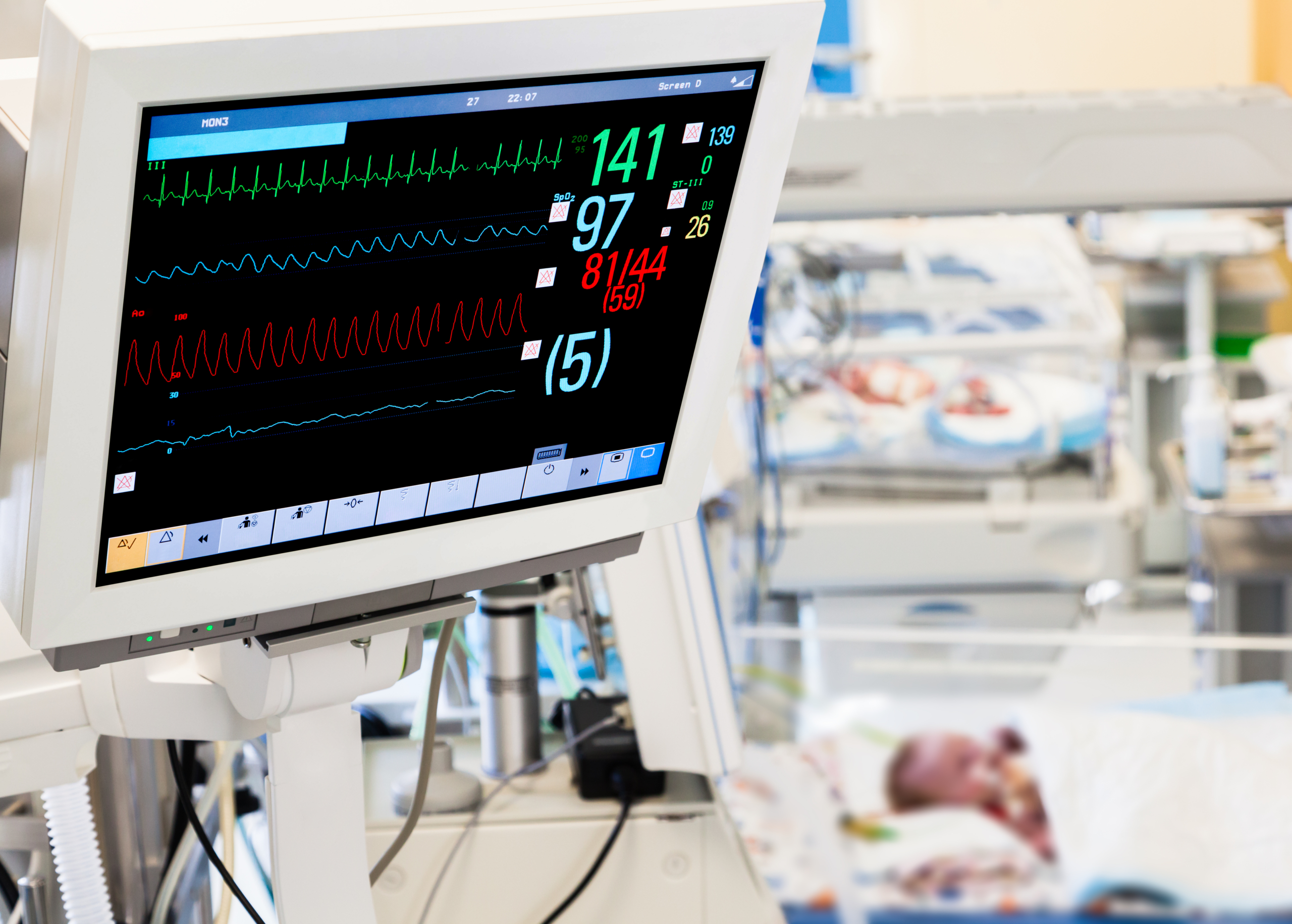 Patients monitor in neonatal intensive care unit