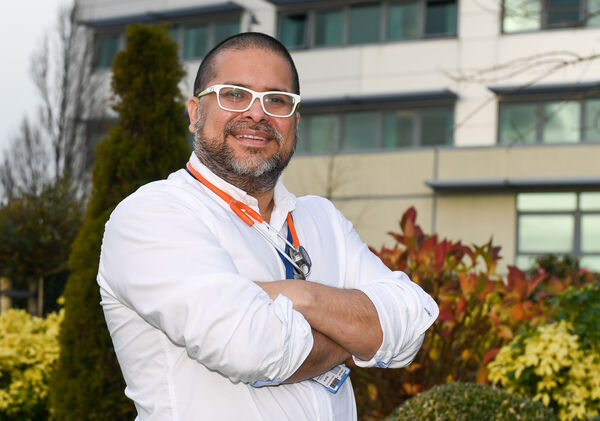 Dr Juan Trujillo standing outside Cork University Hospital